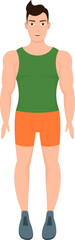 Man avatar and sportive character clipart illustration