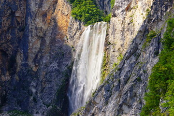 Boka Wasserfall im Soca Tal, Slowenien
