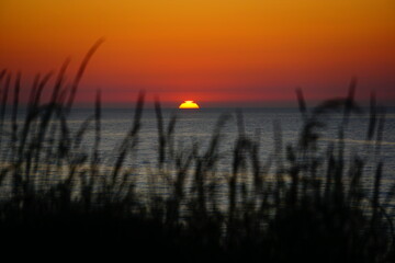 Fantastic sunset over ocean