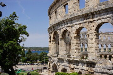 Obraz premium The Roman Amphitheater of Pula in Croatia