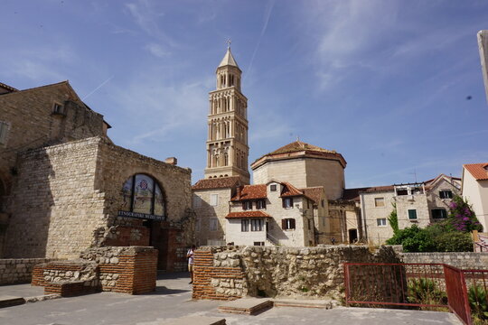 Split city with Diocletian palace.