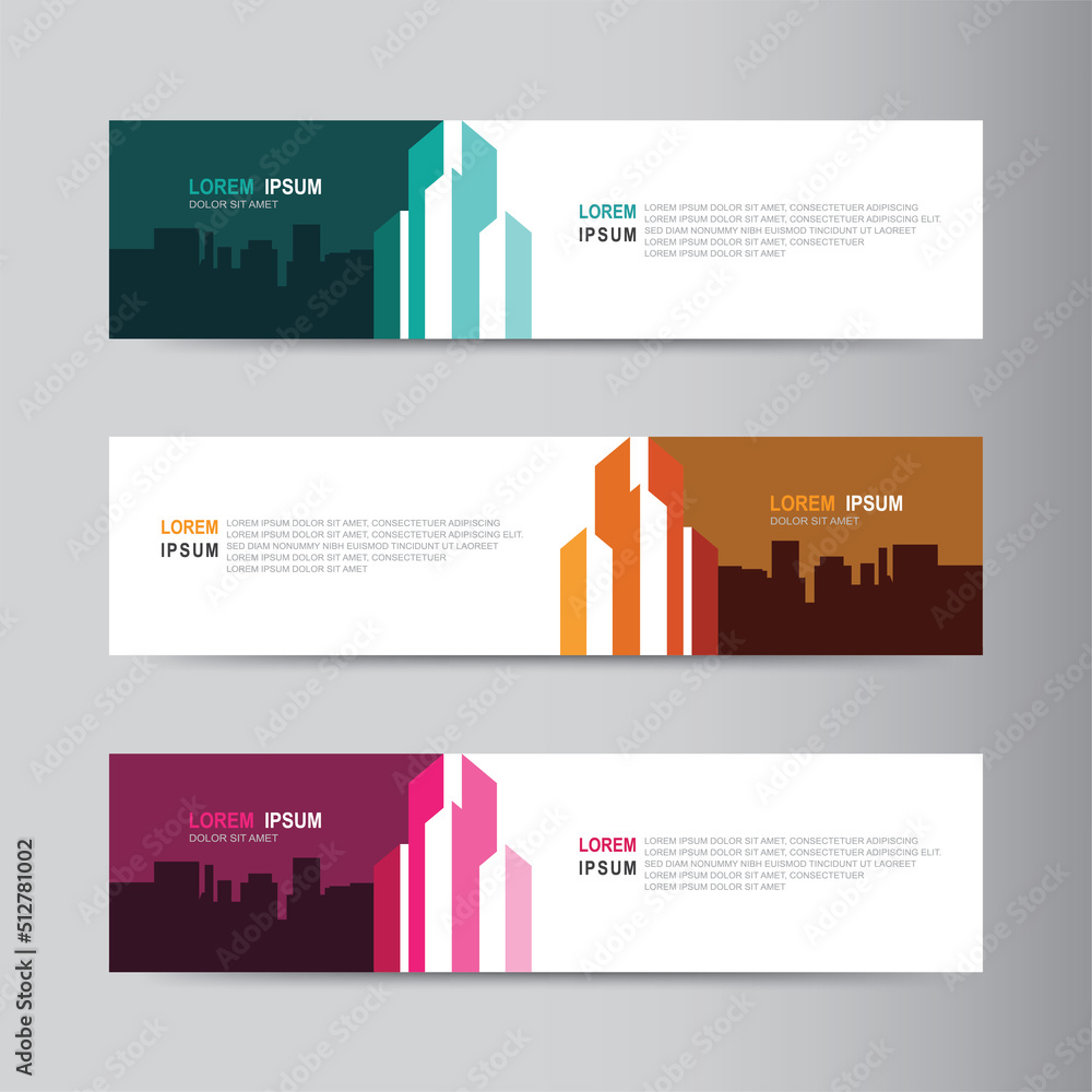 Aufkleber vector abstract banner design web template