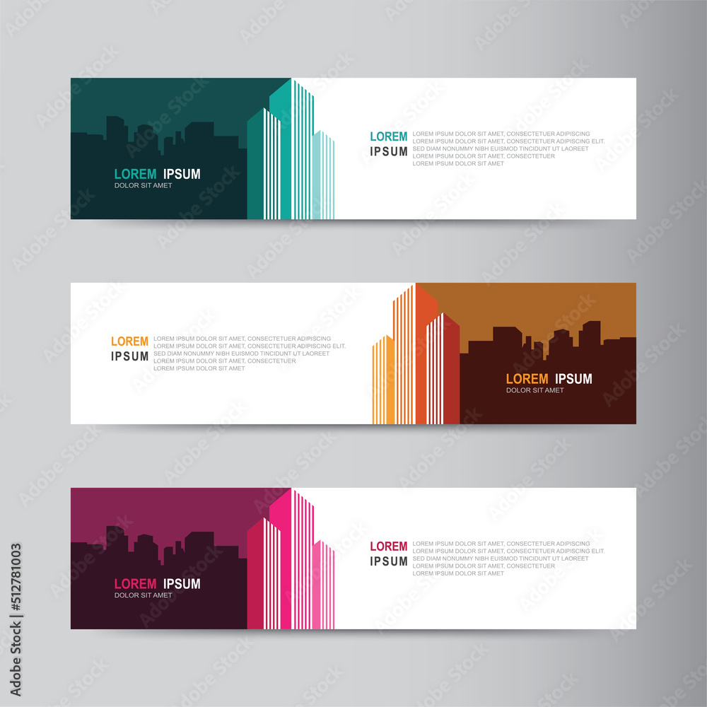 Aufkleber vector abstract banner design web template