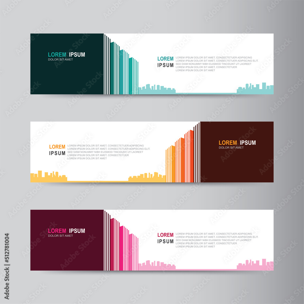 Poster vector abstract banner design web template
