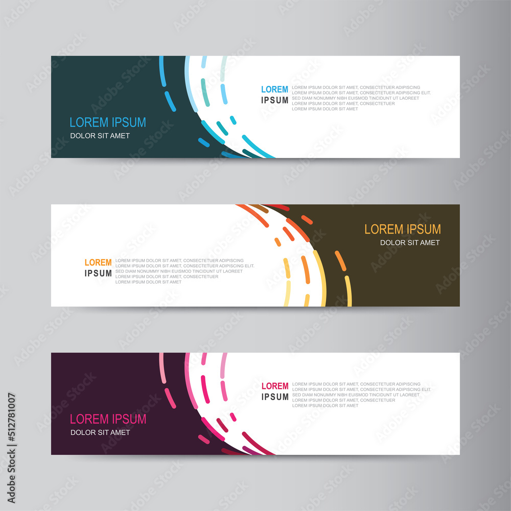 Poster vector abstract banner design web template