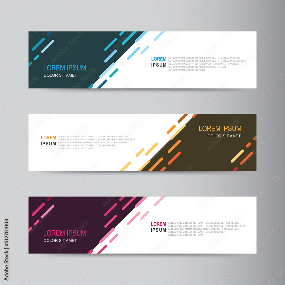 Poster vector abstract banner design web template