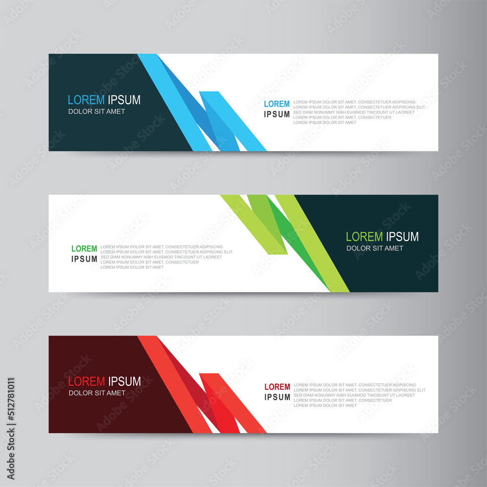 Poster vector abstract banner design web template