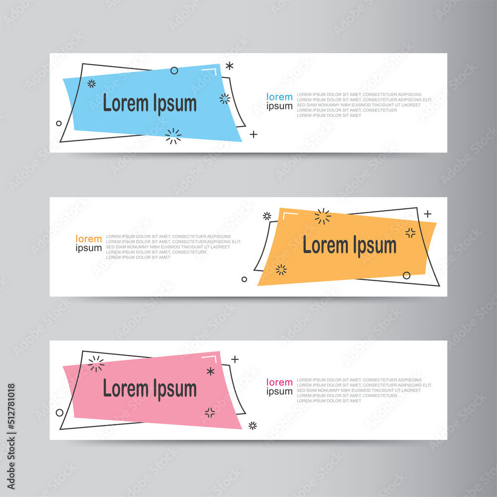 Aufkleber vector abstract banner design web template