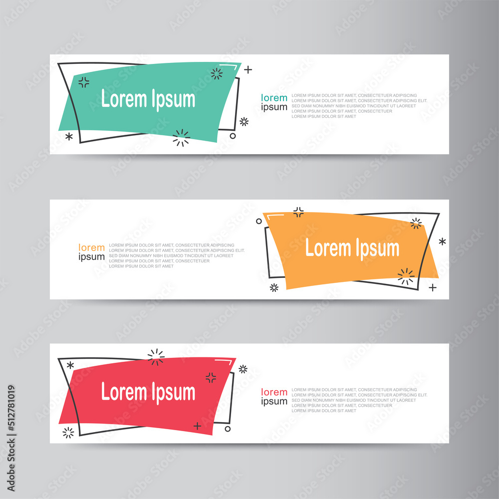 Poster vector abstract banner design web template