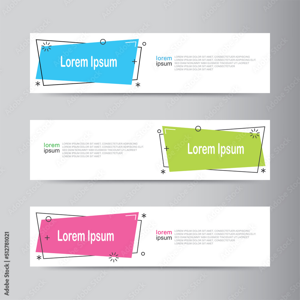 Poster vector abstract banner design web template