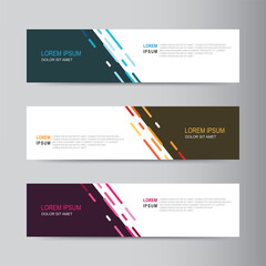 Vector abstract banner design web template