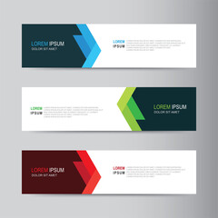 Vector abstract banner design web template