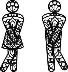 Mandala design. You can change the color and size of the design. Will fit well as a design on a shirt or in your shadow box. You can also use laser cutters like Cricut, Glowforge