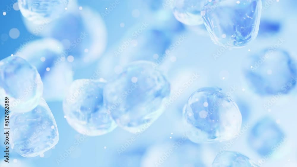Poster transparent bubble with gradient colors, 3d rendering.