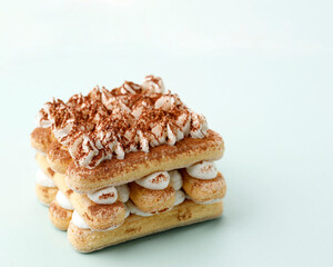 Tiramisu. Traditional Italian Layered Dessert.