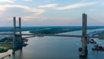 Obraz premium Cochrane bridge in Mobile, Alabama 