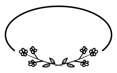 Fototapeta premium oval floral frame 