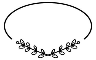oval floral frame
