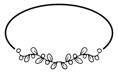 oval floral frame
