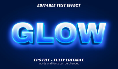 editable text style effect glow sign
