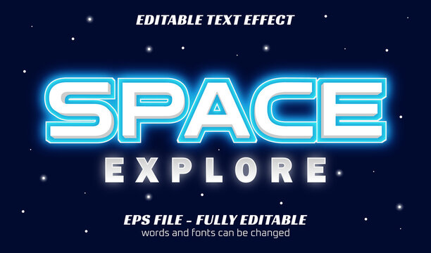 editable text effect outer space style template
