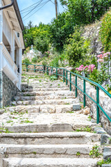 Street stone steps