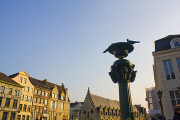 The architecture of the Old Town in Ghent