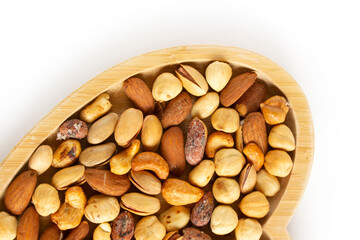 Various nuts. Healthy snacks. Food background.