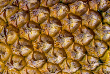 Food background. Close up texture of fresh  pineapple