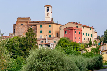 Fototapeta na wymiar Beautiful view of Montecastello, Pontedera, Pisa, Tuscany, Italy