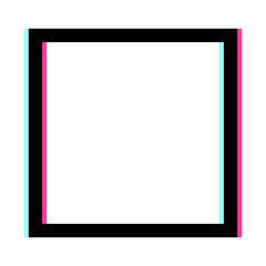 glitch square frame