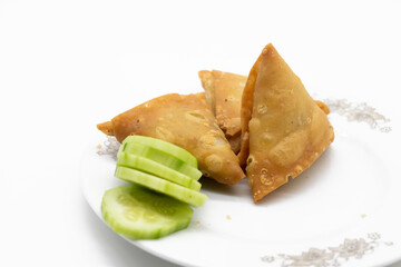 Samosa isolated on white background,
