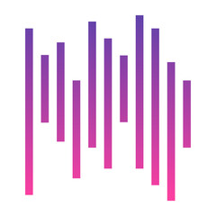 Obraz premium gradient music wave