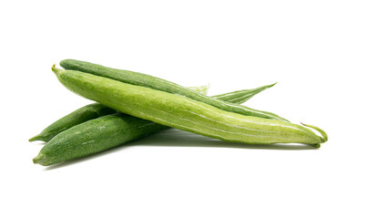 group of Snake gourd isolated on white background