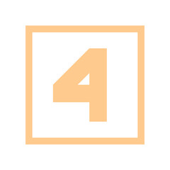 colorful square section number