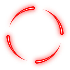 neon line circle frame