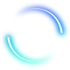 neon gradient line circle frame