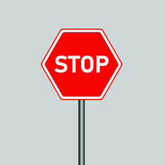 stop sign illustration. transit Board