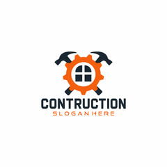 Illustration vector graphic of renovation, home repair, and building concept logo design template