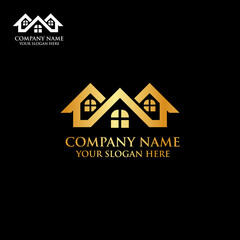 Real Estate vector logo design template. House abstract concept icon.