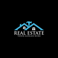 Real Estate vector logo design template. House abstract concept icon.