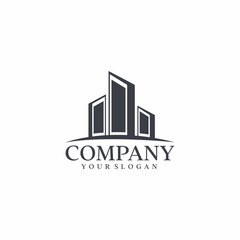 Logo template real estate, apartment, condo, house, rental, business. brand, branding, logotype, company, corporate, identity. Clean, modern and elegant style design