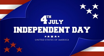 Happy Independent day of America theme vector illustration. Suitable for Poster, Banners, background and greeting card. 