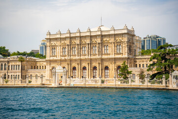 Fototapeta na wymiar The Dolmabahce Palace view from the Bosphorus - Istanbul, Turkey