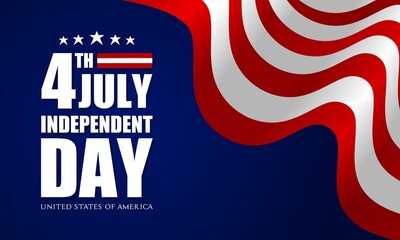 Happy Independent day of America theme vector illustration. Suitable for Poster, Banners, background and greeting card. 