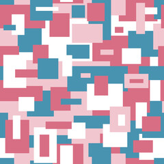 Abstract colorful rectangle vector seamless pattern
