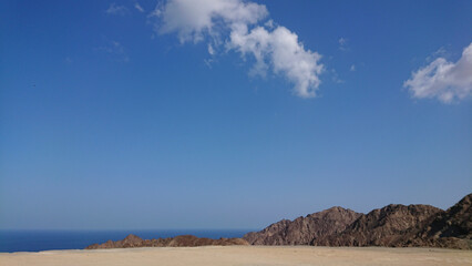 landscape with blue sky