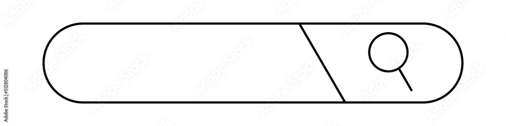 Poster magnifying glass and search bar. search box for web search. vector.