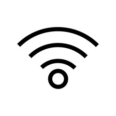 Simple symbol for wifi. Mobile communication or network. Vector.