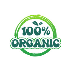 Organic food label or sticker